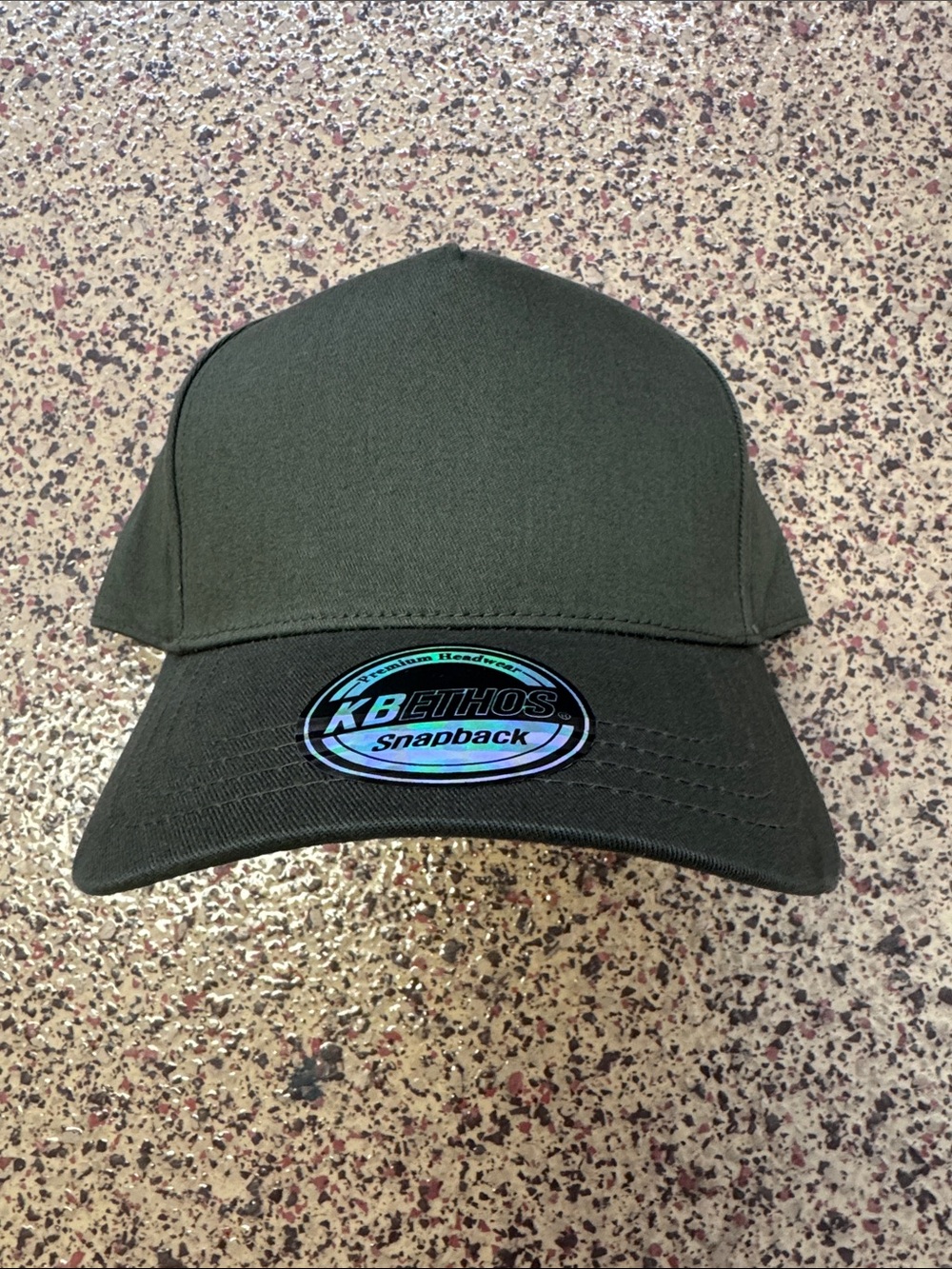 KBETHOS Olive Green Structured a-frame Snapback Cap